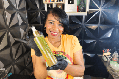 Mezcla Natural Para El Crecimiento Del Cabello Con Romero y Pepino