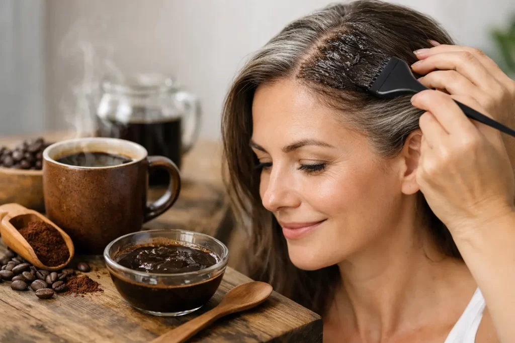 Café para oscurecer las canas