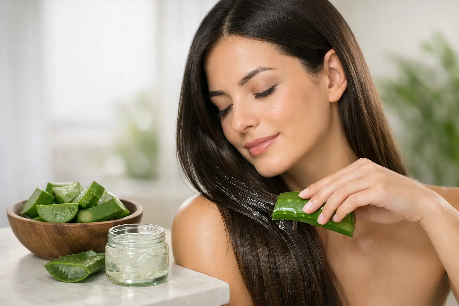 Cómo aplicar sábila en el cabello bien