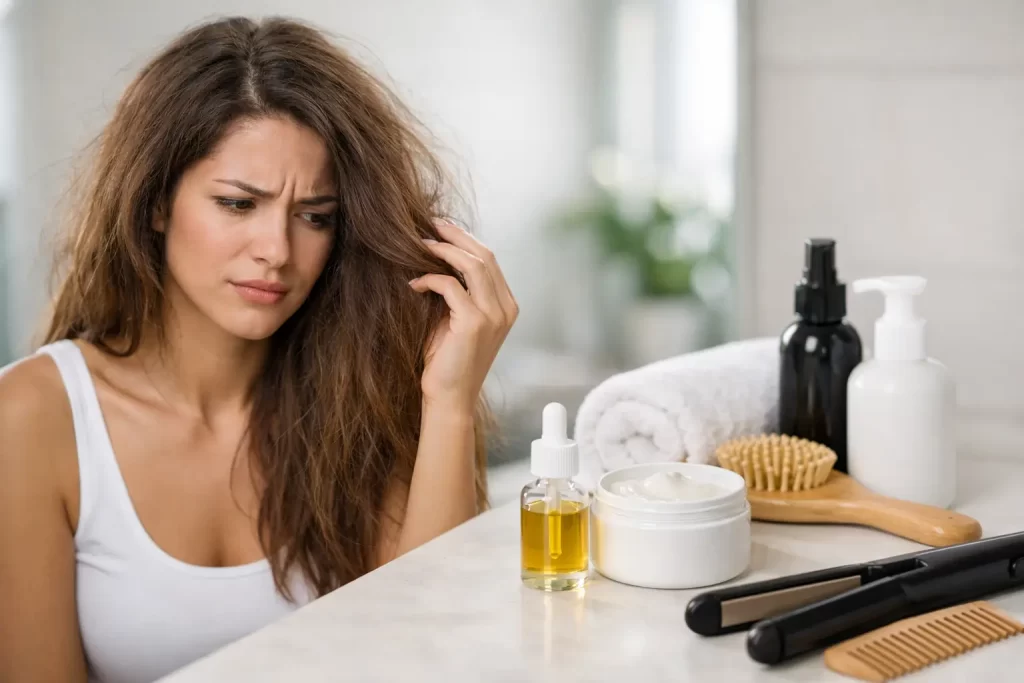 Qué usar para el frizz del cabello